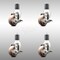 Service Caster 3 Inch 316SS High Temp Glass Filled Nylon 1-3/4 Inch Stem Caster Set Brake SCC SCC-SS316EX20S314-GFNSHT-TLB-134-4 - alternate 3